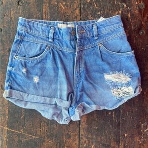 Cato Distressed Blue Jean Shorts